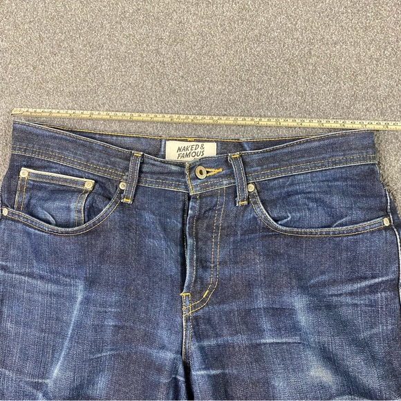 Naked & Famous Weird Guy - Left Hand Twill Selvedge Indigo Jeans Men’s Sz 32 - Picture 10 of 12